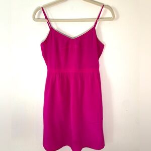 Madewell women’s fuschia pink silk dress. Size 2.